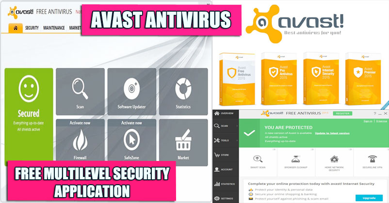 avast antivirus free multi level security application